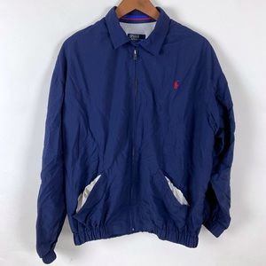 Polo By Ralph Lauren Men’s Windbreaker Jacket Medium Navy Blue
